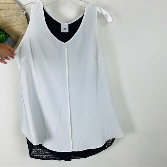 Cabi Style # 3076  Domino Mesh Layer Top  Size M - Picture 9 of 10